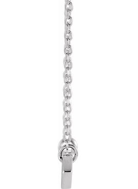 14K White Gold Engravable Geometric 16-18