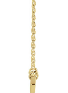 14K White Gold Engravable Geometric 16-18