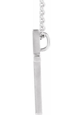 Platinum 25.7x15.7 mm Cross Pendant
