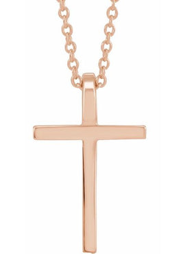 Platinum 25.7x15.7 mm Cross Pendant