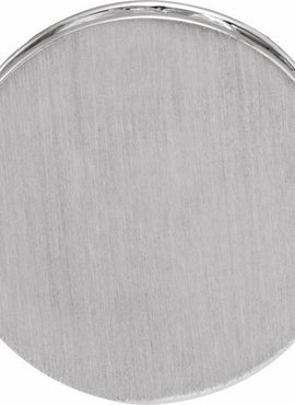 14K White Gold Engravable Disc Pendant