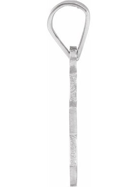 14K White Gold 32x26 mm Star of David Pendant