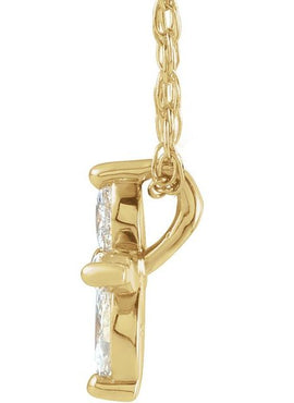 Sterling Silver 1/6 CTW Natural Diamond Cross Pendant