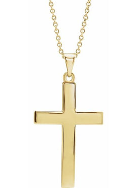 14K Rose Gold Cross Pendant
