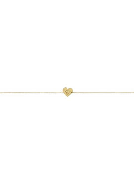 14K White Gold Engravable Heart 7-8