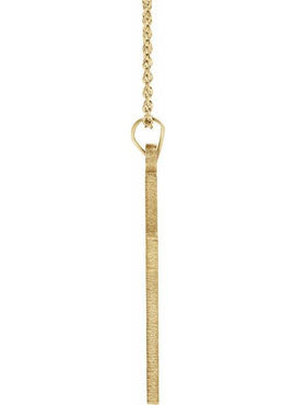 14K White Gold Cross 18