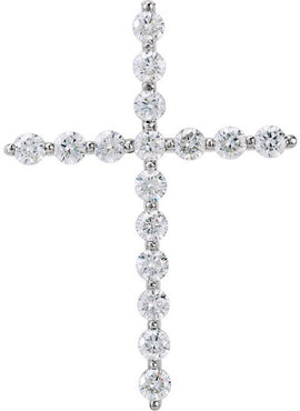 14K Rose Gold 1/5 CTW Natural Diamond Cross Pendant