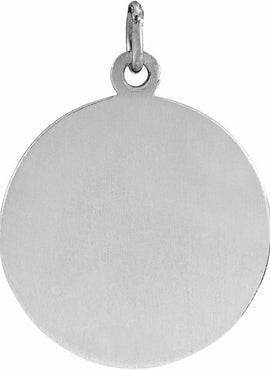 Sterling Silver 11.8 mm Guardian Angel Medal 18