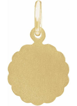 14K Yellow Gold 10 mm Angel Pendant