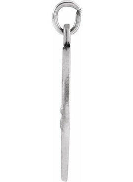 Sterling Silver 11.8 mm Guardian Angel Medal 18