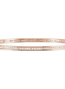 14K Yellow Gold  1 1/2 CTW Natural Diamond Stackable Bangle 8