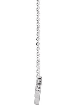 14K White Gold Faith 16