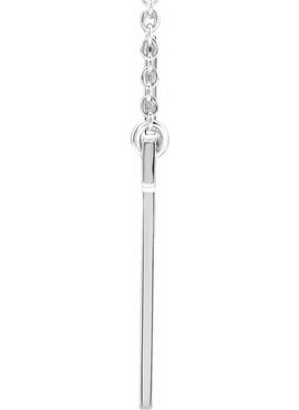 14K White Gold Cross 16