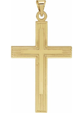 14K White Gold Cross 18
