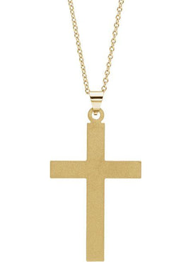 14K White Gold Cross 18