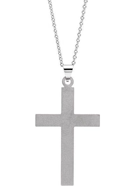 14K White Gold Cross 18