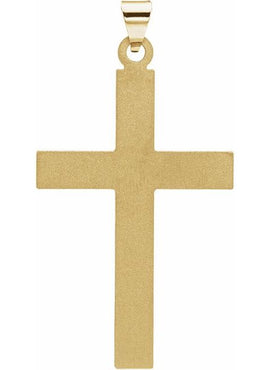 14K White Gold Cross 18