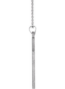 14K White Gold Cross 18