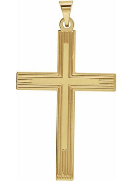 14K White Gold Cross 18