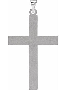 14K White Gold Cross 18