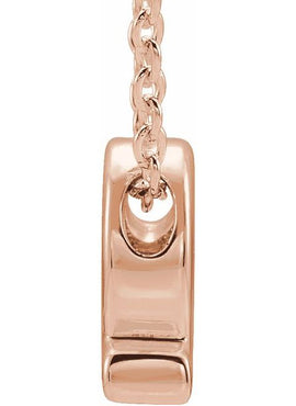 14K Yellow Gold Initial A 16-18