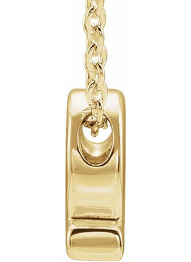 14K Yellow Gold Initial A 16-18