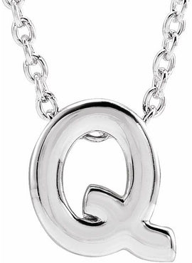 14K Yellow Gold Initial A 16-18