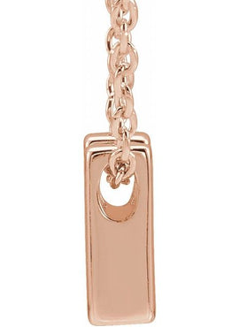 14K Yellow Gold Initial A 16-18