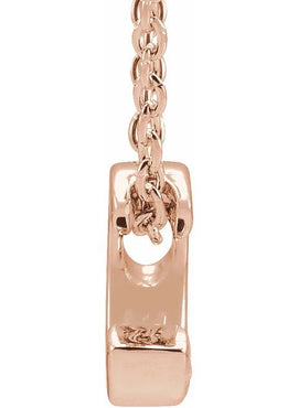 14K Yellow Gold Initial A 16-18