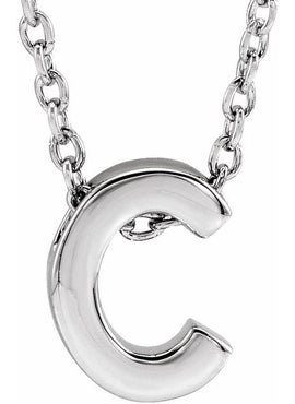 14K Yellow Gold Initial A 16-18