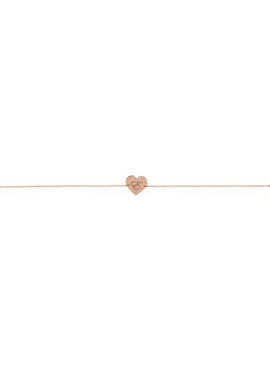 14K White Gold Engravable Heart 7-8