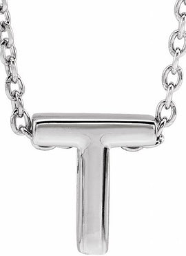 14K Yellow Gold Initial A 16-18