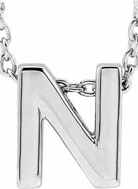 14K Yellow Gold Initial A 16-18