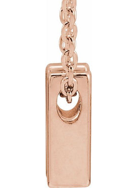 14K Yellow Gold Initial A 16-18