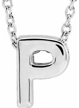 14K Yellow Gold Initial A 16-18