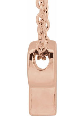 14K Yellow Gold Initial A 16-18