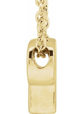 14K Yellow Gold Initial A 16-18