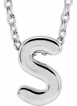 14K Yellow Gold Initial A 16-18