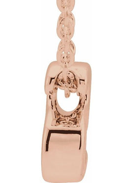 14K Yellow Gold Initial A 16-18