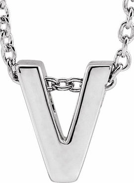 14K Yellow Gold Initial A 16-18