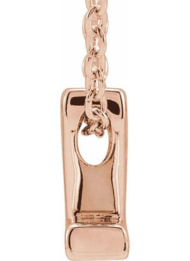 14K Yellow Gold Initial A 16-18
