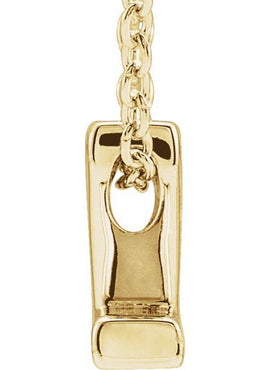 14K Yellow Gold Initial A 16-18