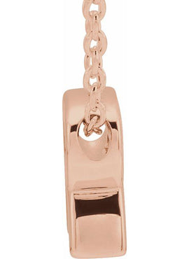 14K Yellow Gold Initial A 16-18