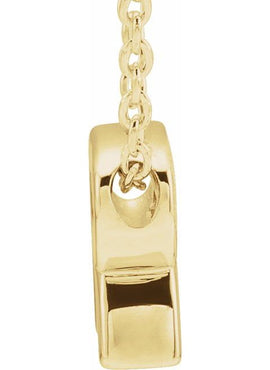 14K Yellow Gold Initial A 16-18