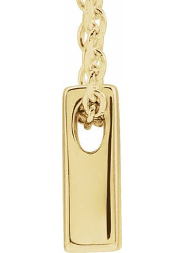 14K Yellow Gold Initial A 16-18