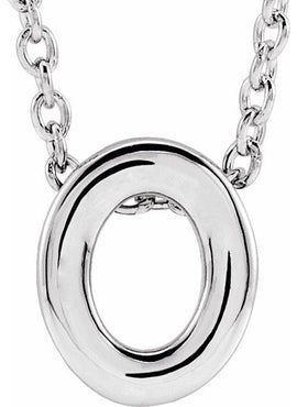 14K Yellow Gold Initial A 16-18