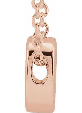 14K Yellow Gold Initial A 16-18