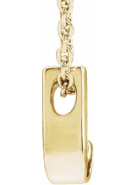 14K Yellow Gold Initial A 16-18