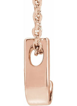 14K Yellow Gold Initial A 16-18