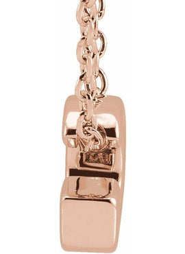 14K Yellow Gold Initial A 16-18